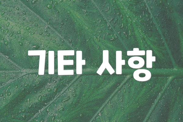 기타 사항