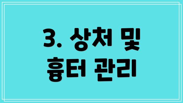 3. 상처 및 흉터 관리