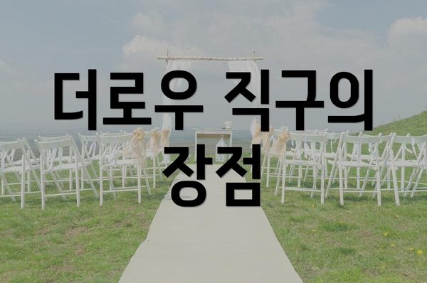 더로우 직구의 장점