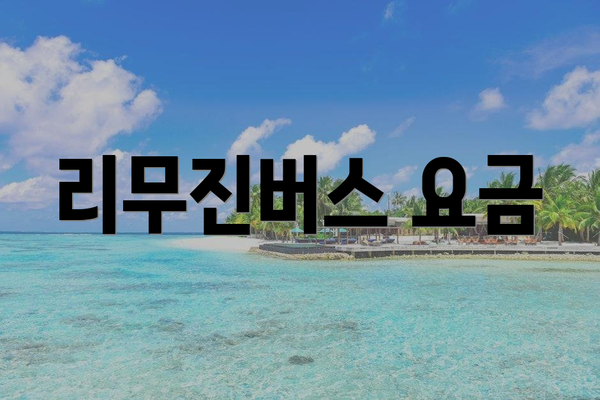 리무진버스 요금