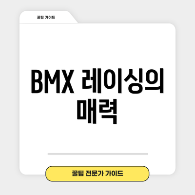 BMX 레이싱의 매력