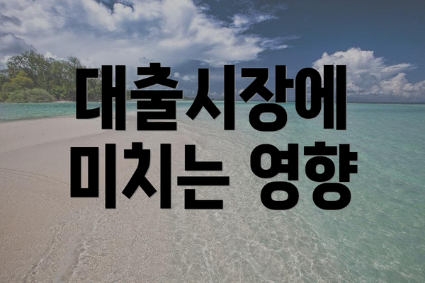 대출시장에 미치는 영향