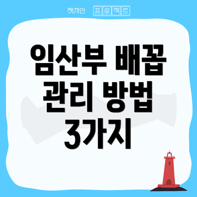 임산부 배꼽 관리 방법 3가지