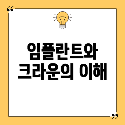 임플란트와 크라운의 이해