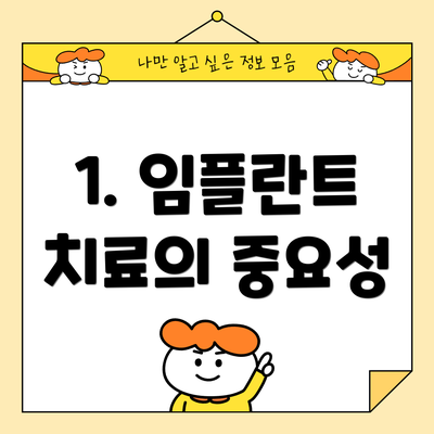 1. 임플란트 치료의 중요성
