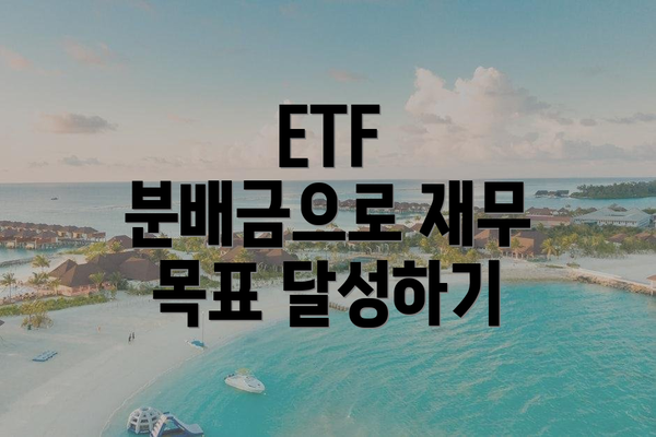 ETF 분배금으로 재무 목표 달성하기