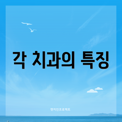 각 치과의 특징