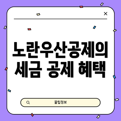노란우산공제의 세금 공제 혜택