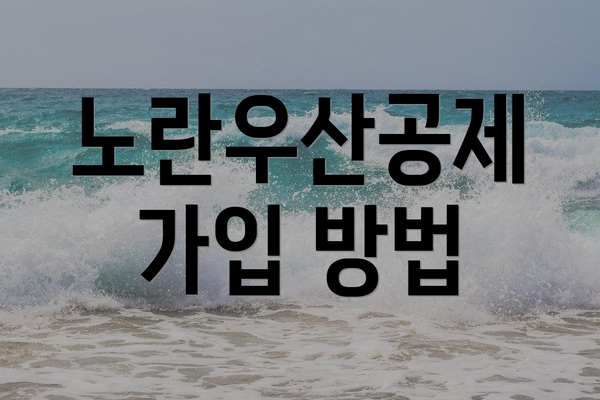 노란우산공제 가입 방법