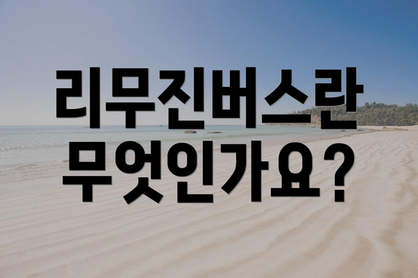 리무진버스란 무엇인가요?