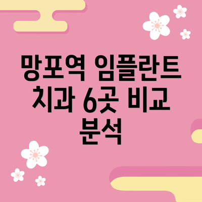 망포역 임플란트 치과 6곳 비교 분석