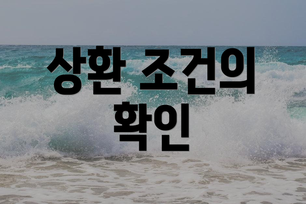 상환 조건의 확인