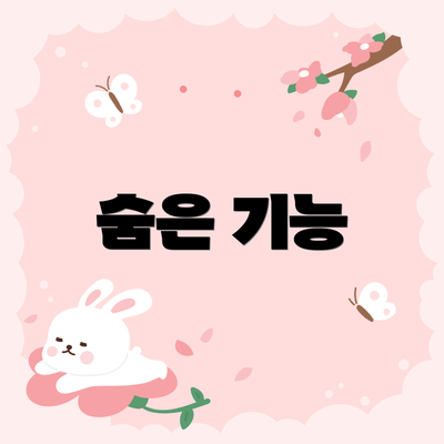 숨은 기능