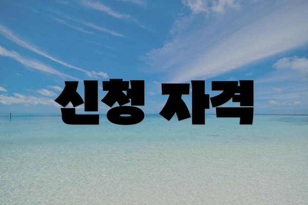 신청 자격