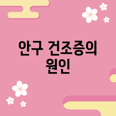 안구 건조증의 원인