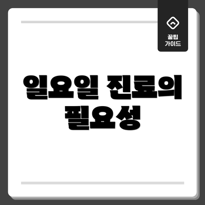 일요일 진료의 필요성