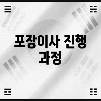 포장이사 진행 과정