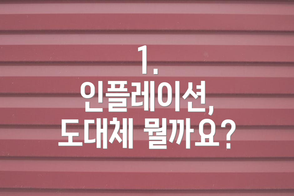 1. 인플레이션, 도대체 뭘까요?