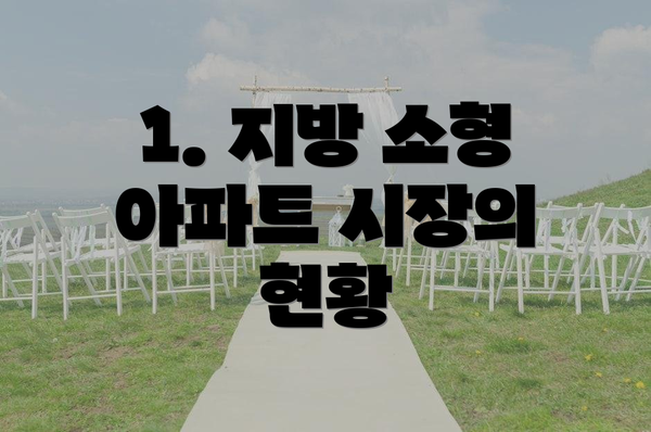 1. 지방 소형 아파트 시장의 현황