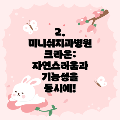 2. 미니쉬치과병원 크라운: 자연스러움과 기능성을 동시에!