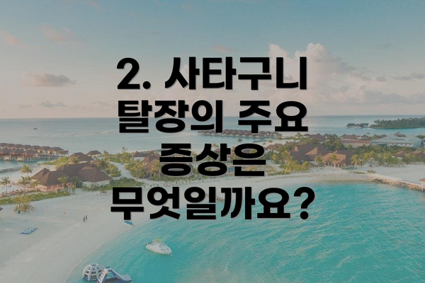 2. 사타구니 탈장의 주요 증상은 무엇일까요?