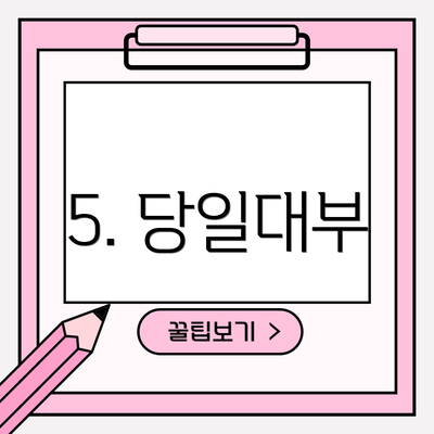 5. 당일대부